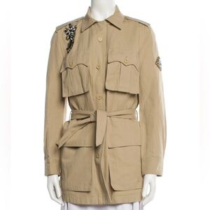 Figue Embellished Military Crystal Jacket Size Small